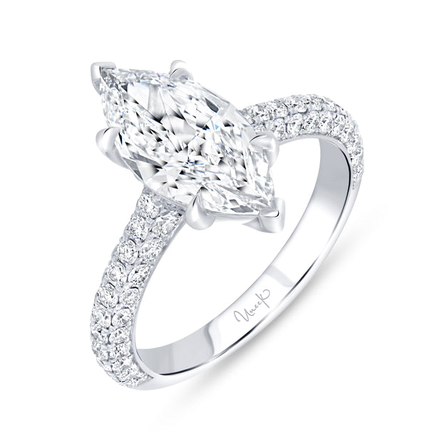 Uneek Signature Collection 3-Sided Marquise Diamond Engagement Ring