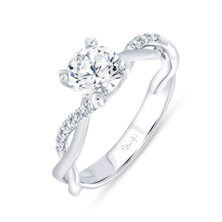 Uneek Us Collection Twist Engagement Ring